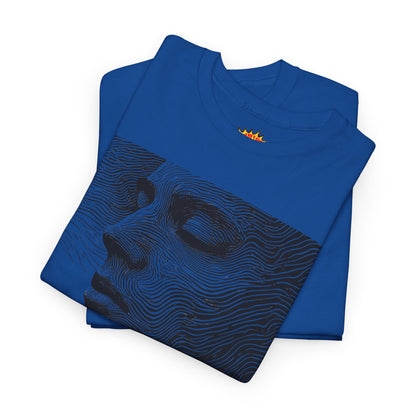 Face Line Drawing Portrait Graphic Art Tee Shirt