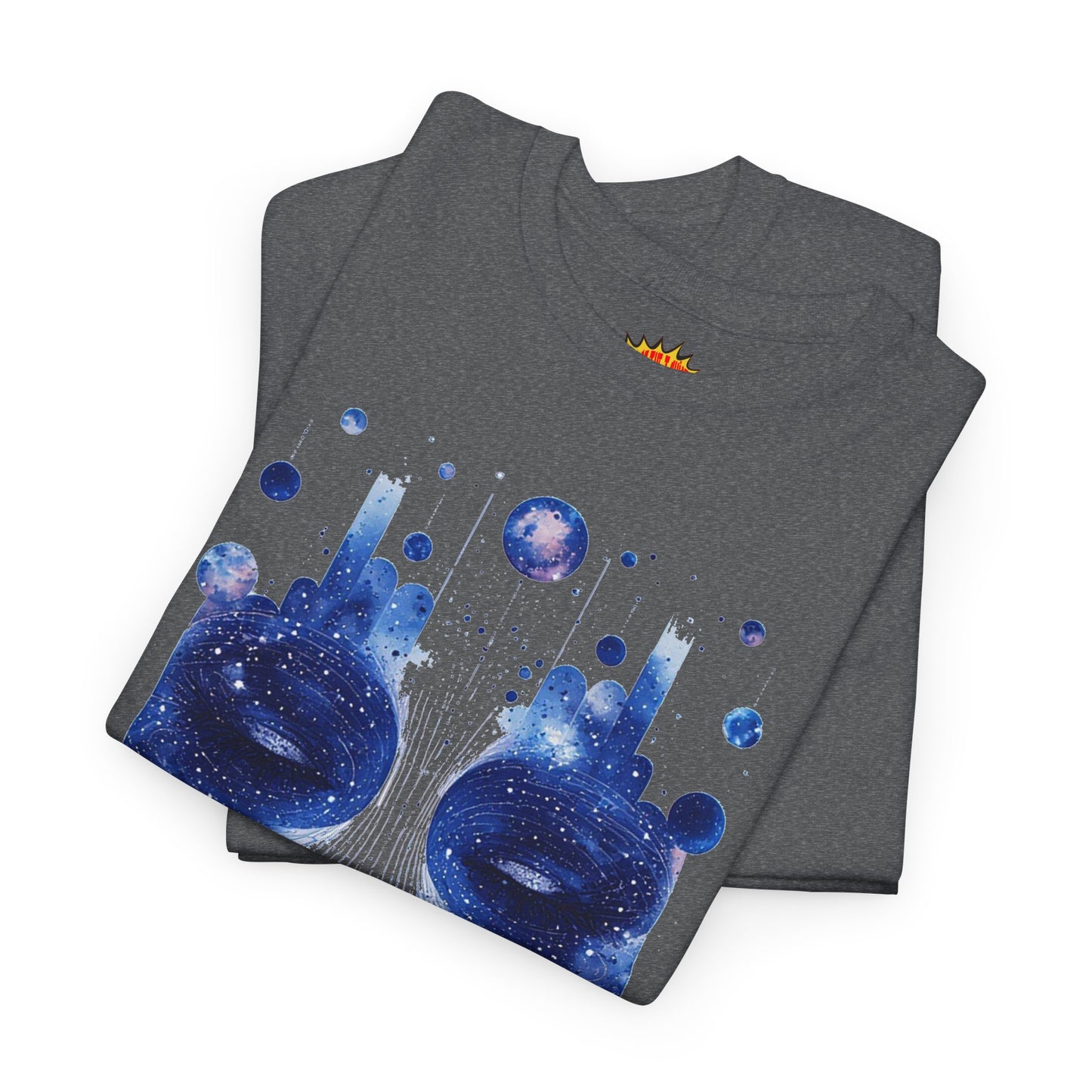 Cosmic Face Galaxy Graphic Space Art Tee Shirt *Multiple Colors*