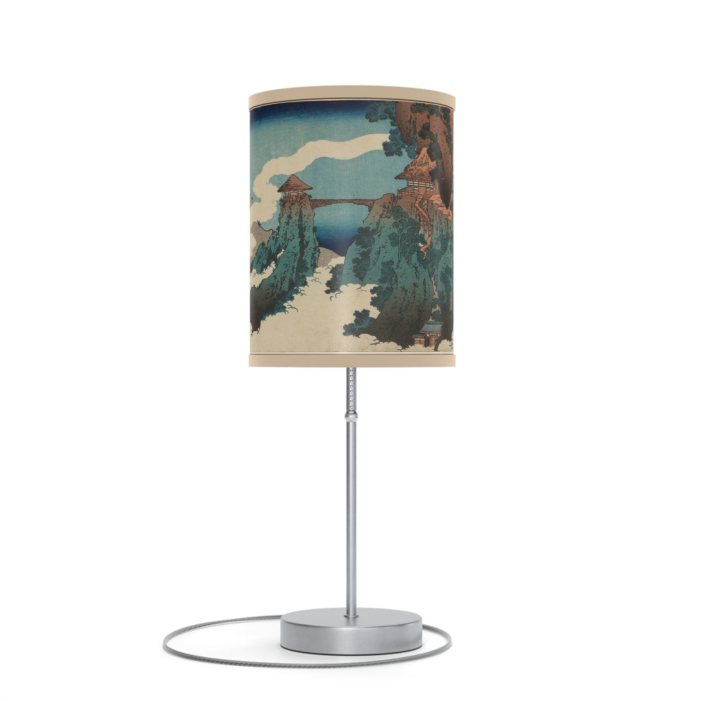 Hanging Cloud Bridge Japanese Woodcut Lamp