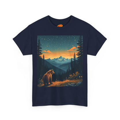 Mountain Bear Sunrise Scene T-Shirt