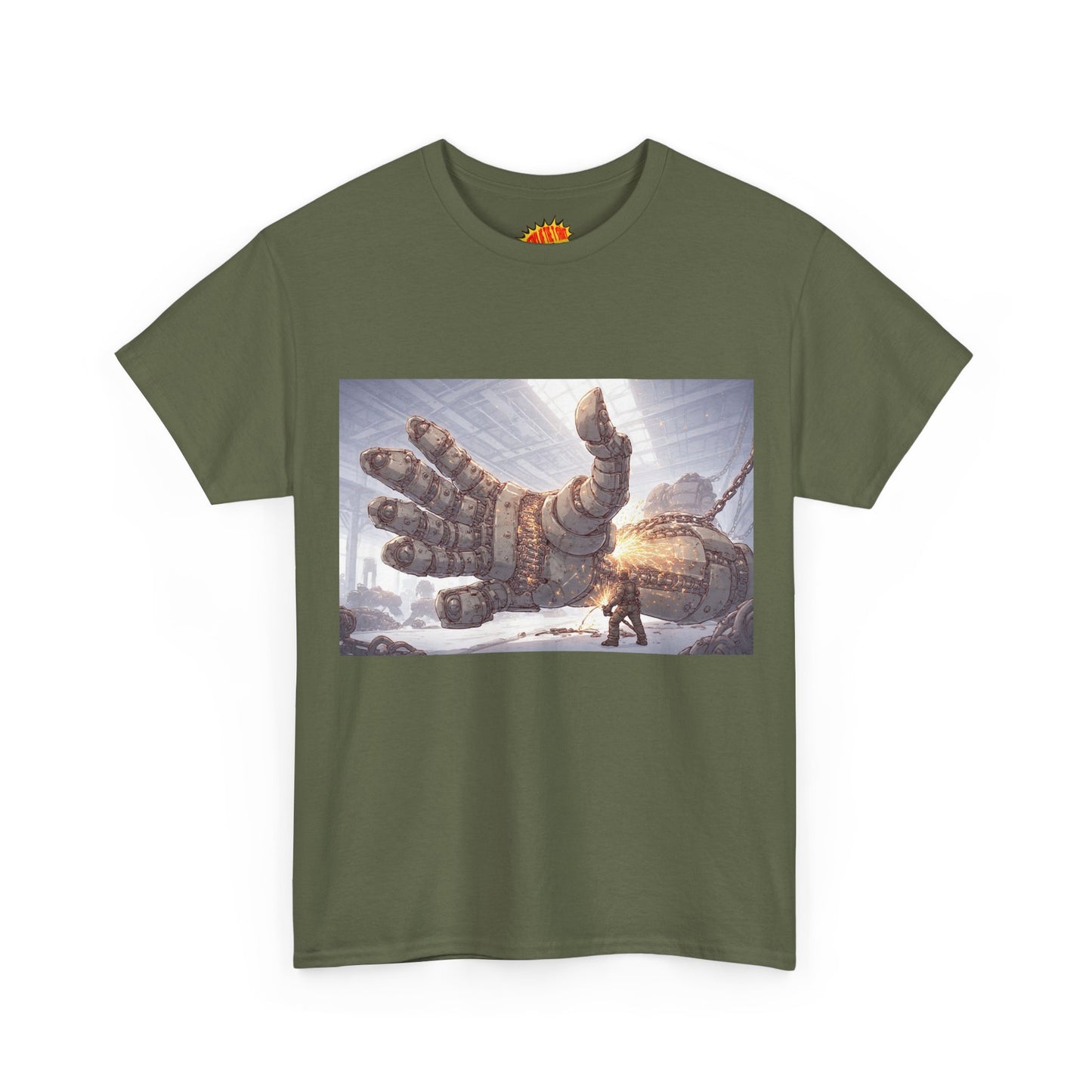 Anime Factory Welder w/Mech Robot Hand T-Shirt *Multiple Colors*