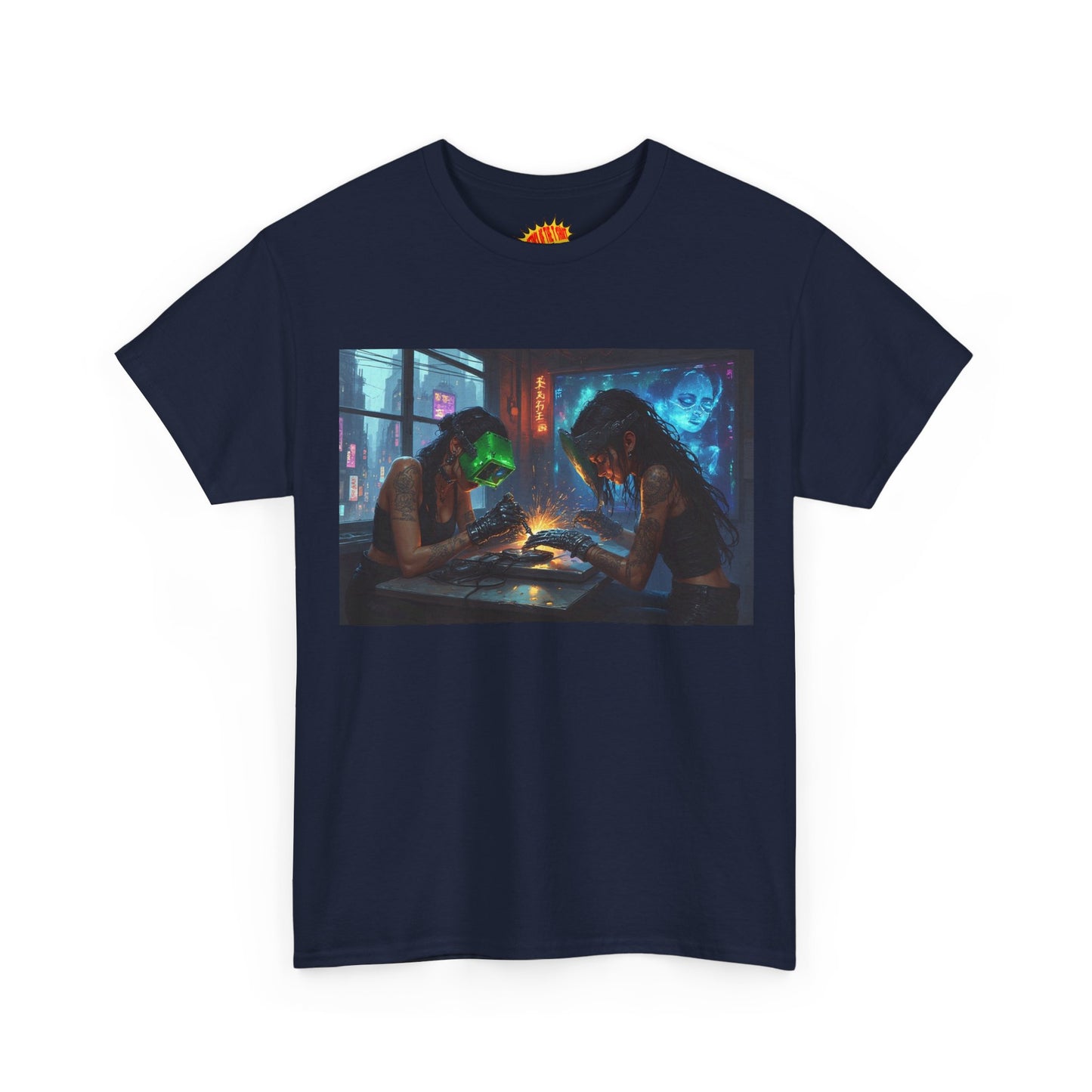 Cyberpunk Robot Nail Salon T-Shirt *Multiple Colors*
