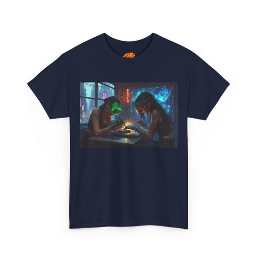 Cyberpunk Robot Nail Salon T-Shirt *Multiple Colors*