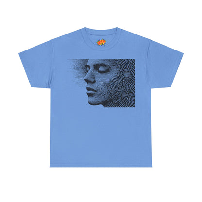 Face Line Drawing Portrait Graphic Art Tee Shirt