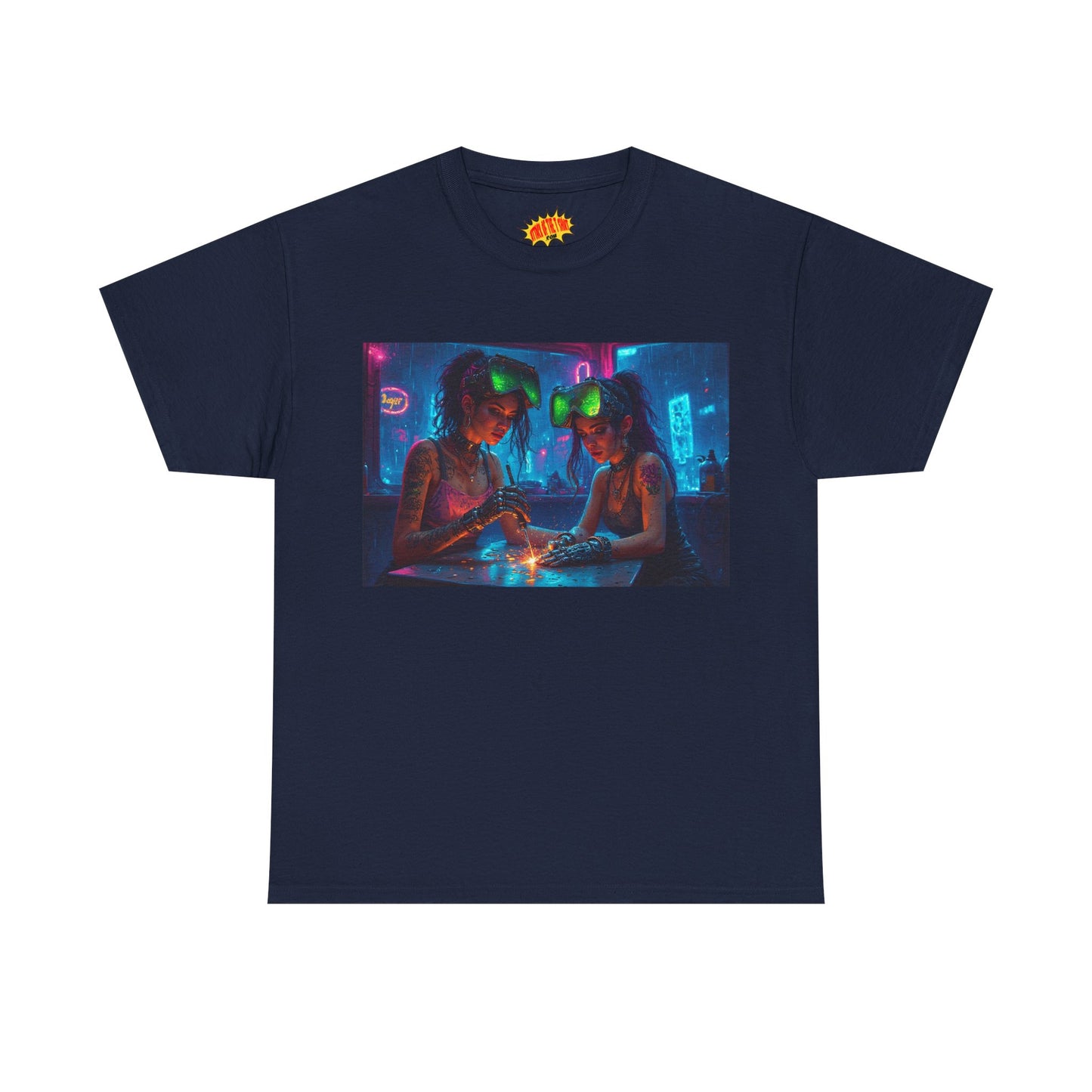 Cyberpunk Robot Fingers Manicure Scene T-Shirt *Multiple Colors*