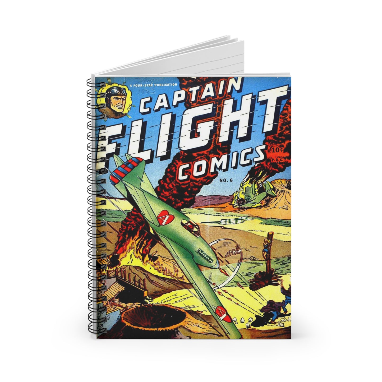 Captain Flight No. 6 Comic Book Cover Notebook