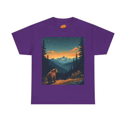 Mountain Bear Sunrise Scene T-Shirt
