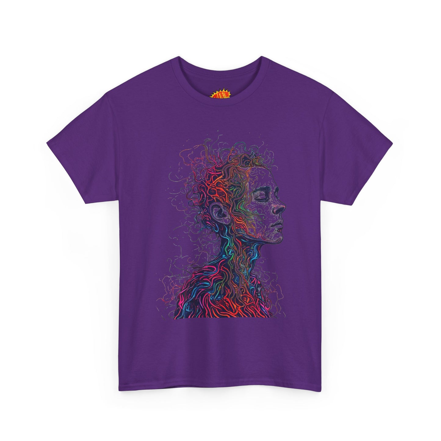 Multicolor Line Drawing Human Graphic Art Tee Shirt *Multiple Colors*