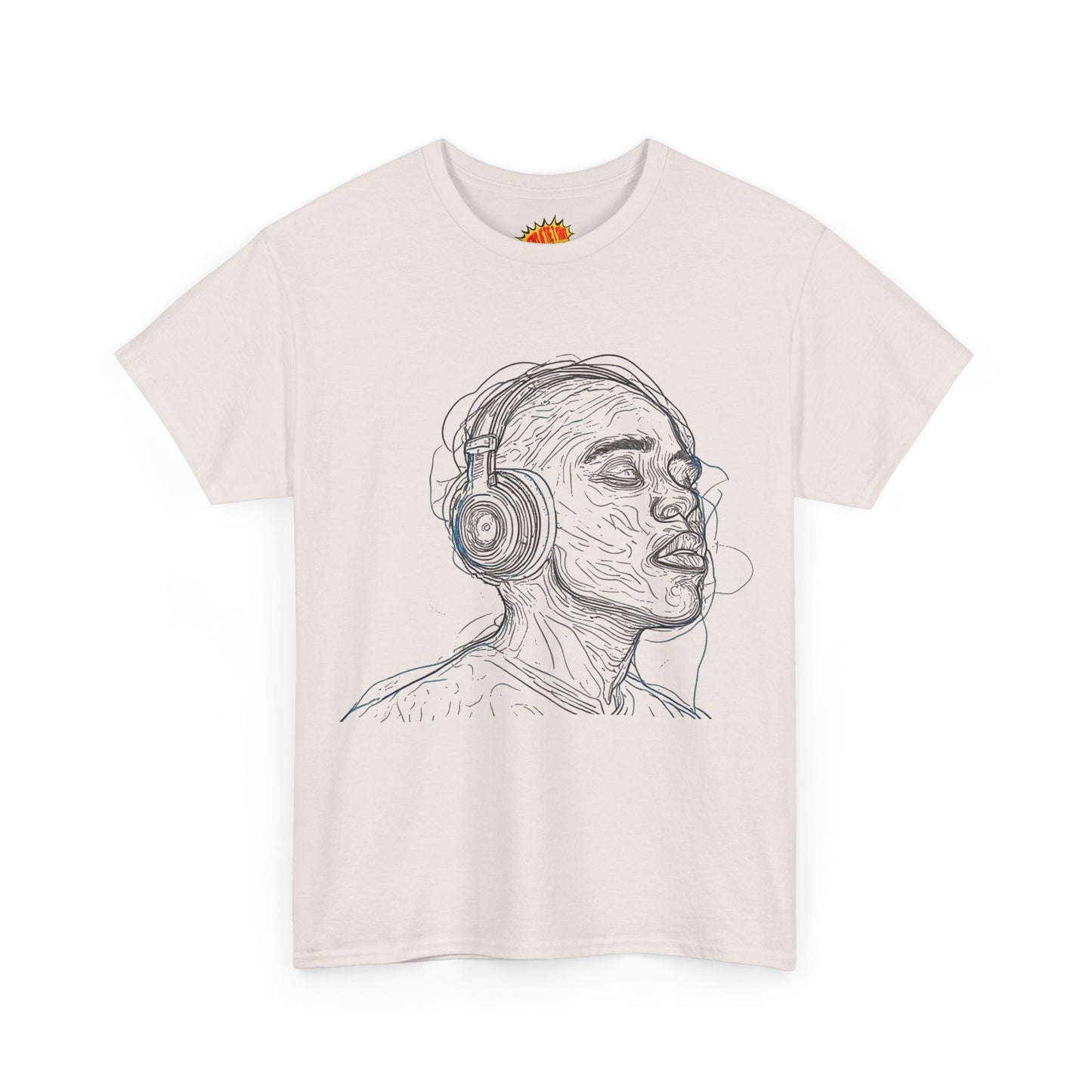 Line Drawing Portrait Graphic Music Art Tee Shirt *Multiple Colors*