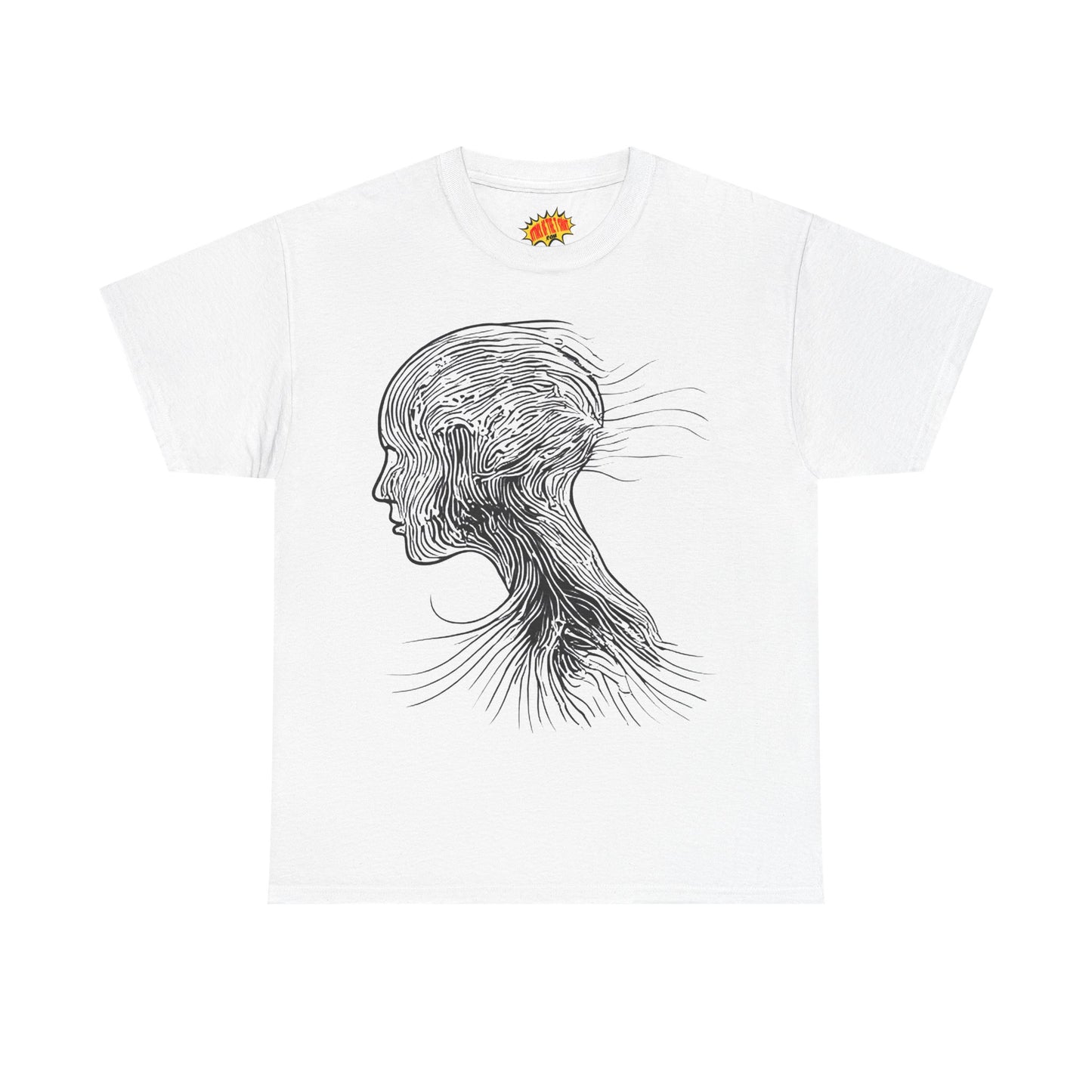 Face Silhouette Line Drawing Graphic Art Tee Shirt *Multiple Colors*