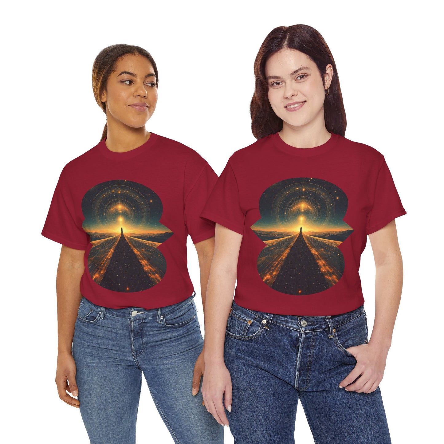 Cosmic Path Space Graphic Art Tee Shirt *Multiple Colors*
