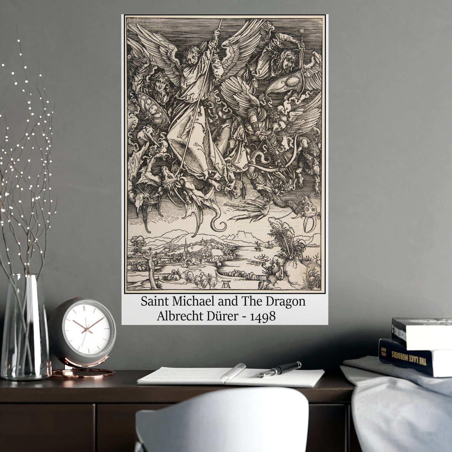 Saint Michael and The Dragon - Albrecht Dürer, 1498