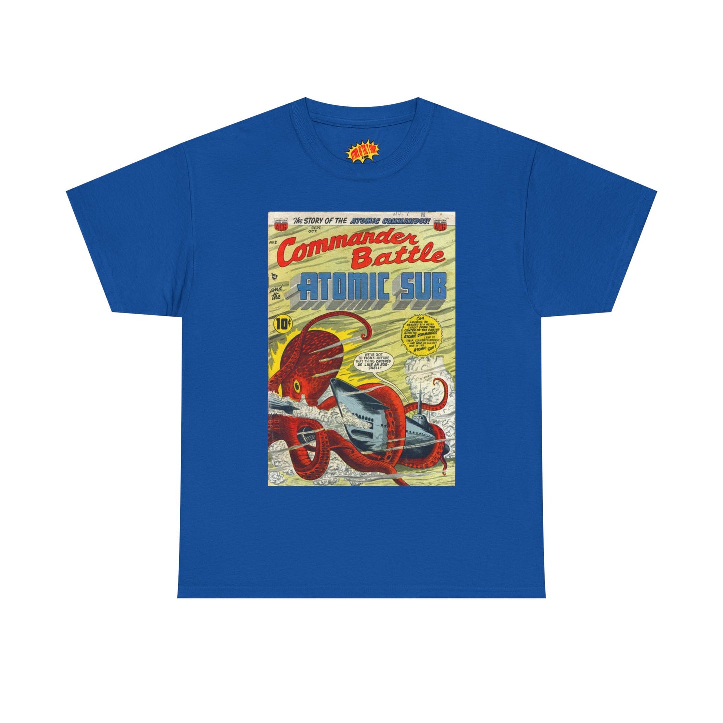 Commander Battle Atomic Sub No. 2 Comic Tee Shirt *Multiple Colors*