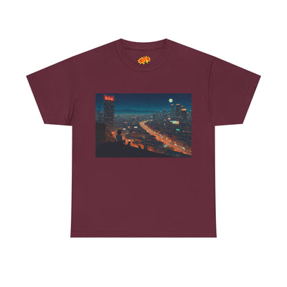 Anime Night Cityscape w/Cats T-Shirt