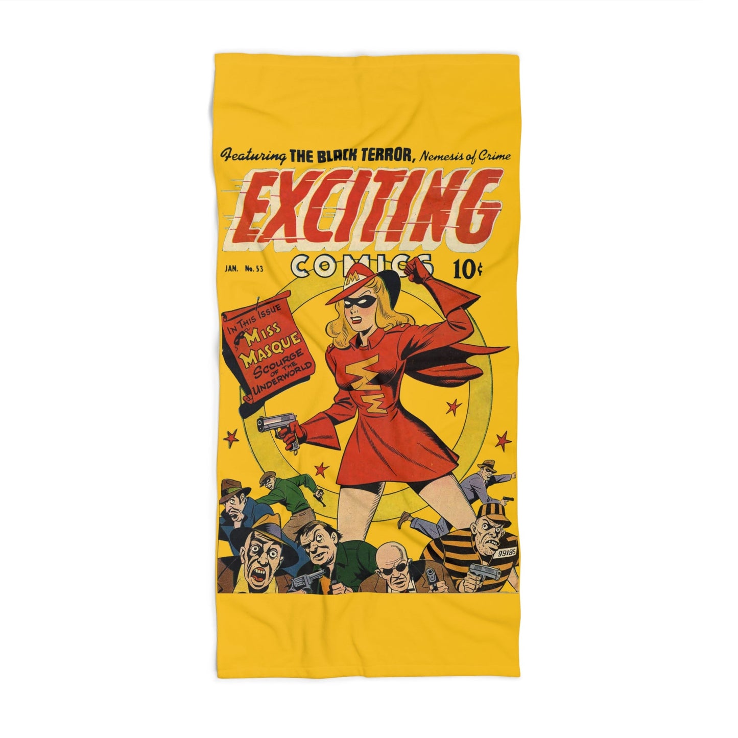 Miss Masque Beach Towel Yellow
