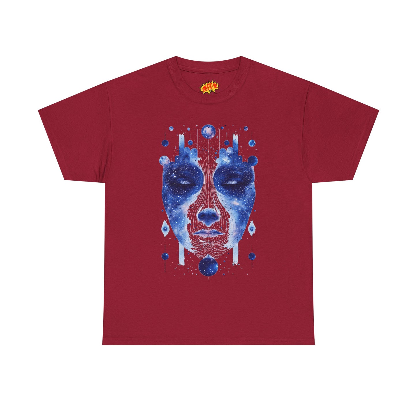 Cosmic Face Galaxy Graphic Space Art Tee Shirt *Multiple Colors*