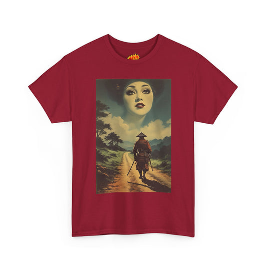 Vintage Style Walking Samurai w/Sky Woman T-Shirt *Multiple Colors*