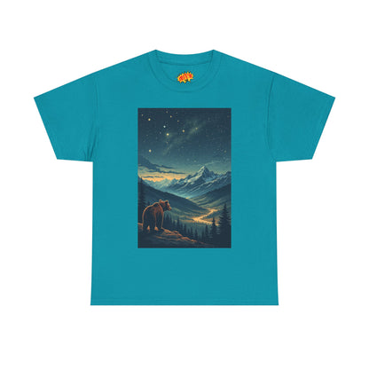 Mountain Bear Aurora Scene T-Shirt