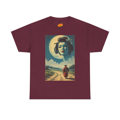 Travelling Samurai w/Moon Geisha Woman T-Shirt