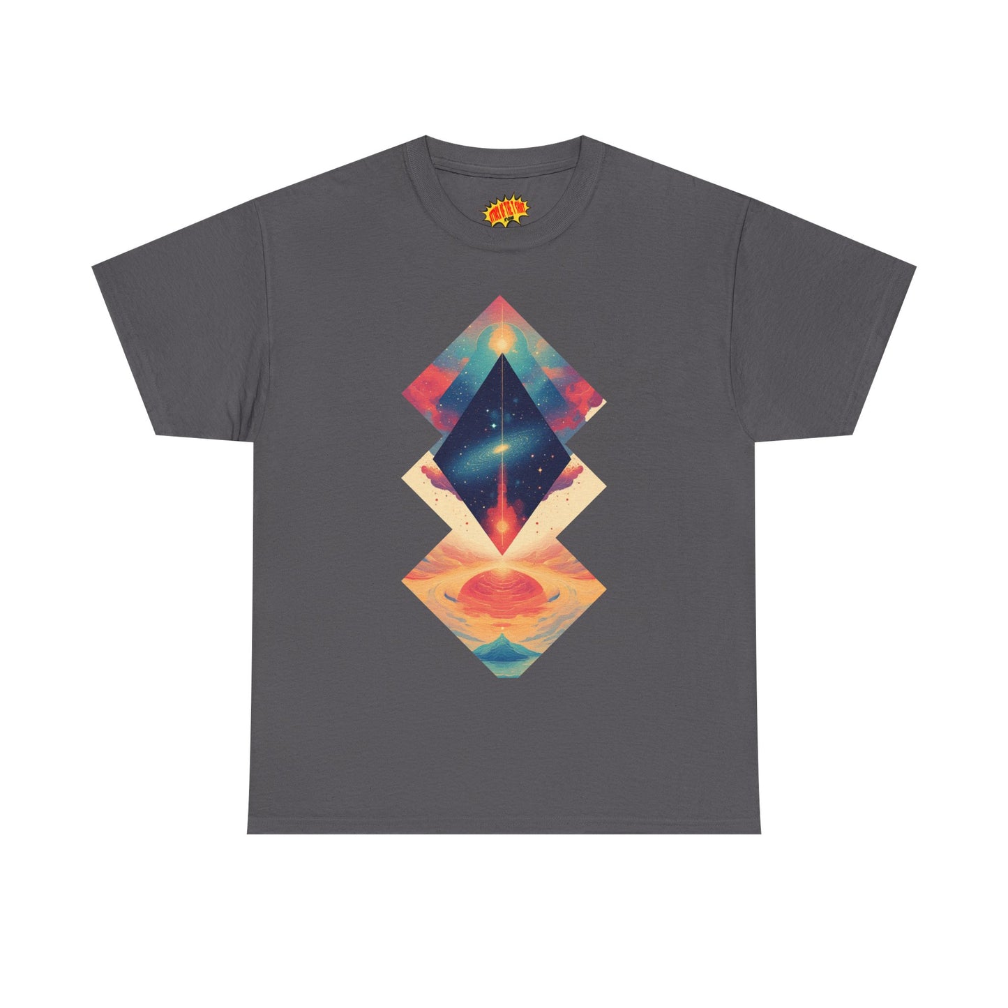 Geometric Shape Galaxy Graphic Space Art Tee Shirt *Multiple Colors*