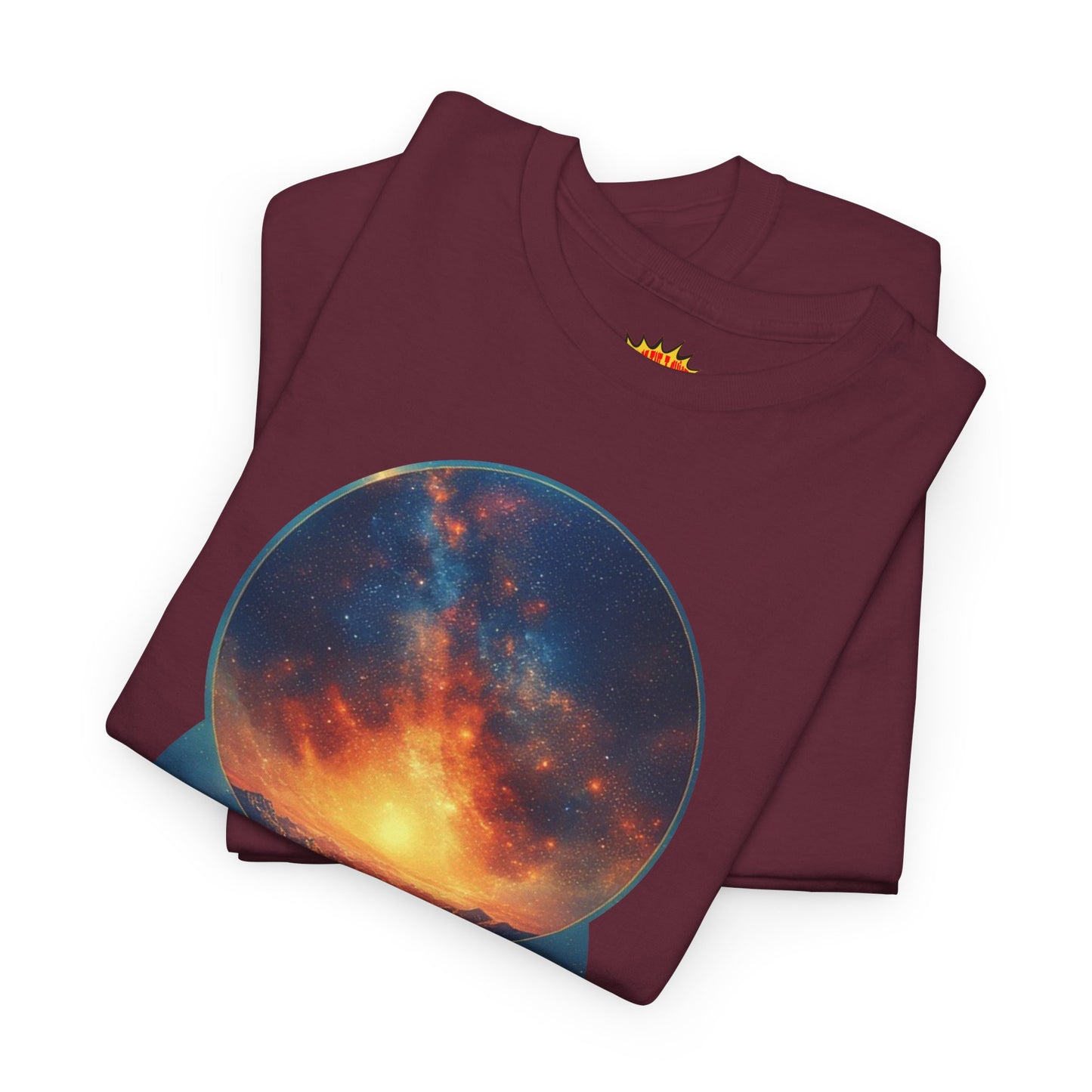 Round Cosmic Galaxy Graphic Art Tee Shirt *Multiple Colors*