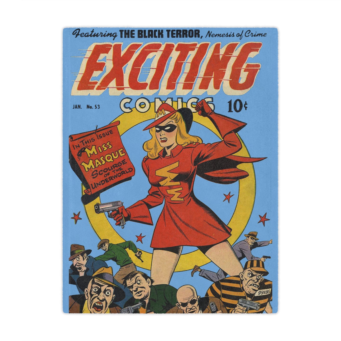 Exciting Comics #53 feat. Miss Masque Microfiber Blanket