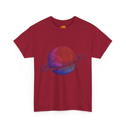 Space Art Ringed Planet Graphic Tee Shirt