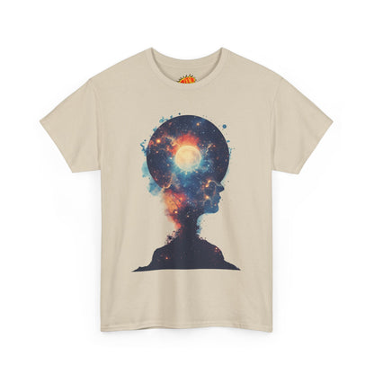 Abstract Galaxy Nebula Art w/Face Graphic Tee Shirt