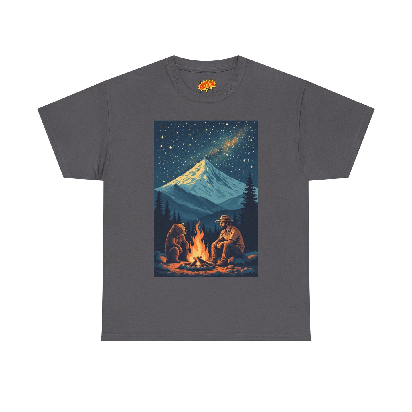 Mountain Man w/Bear Campfire T-Shirt *Multiple Colors*
