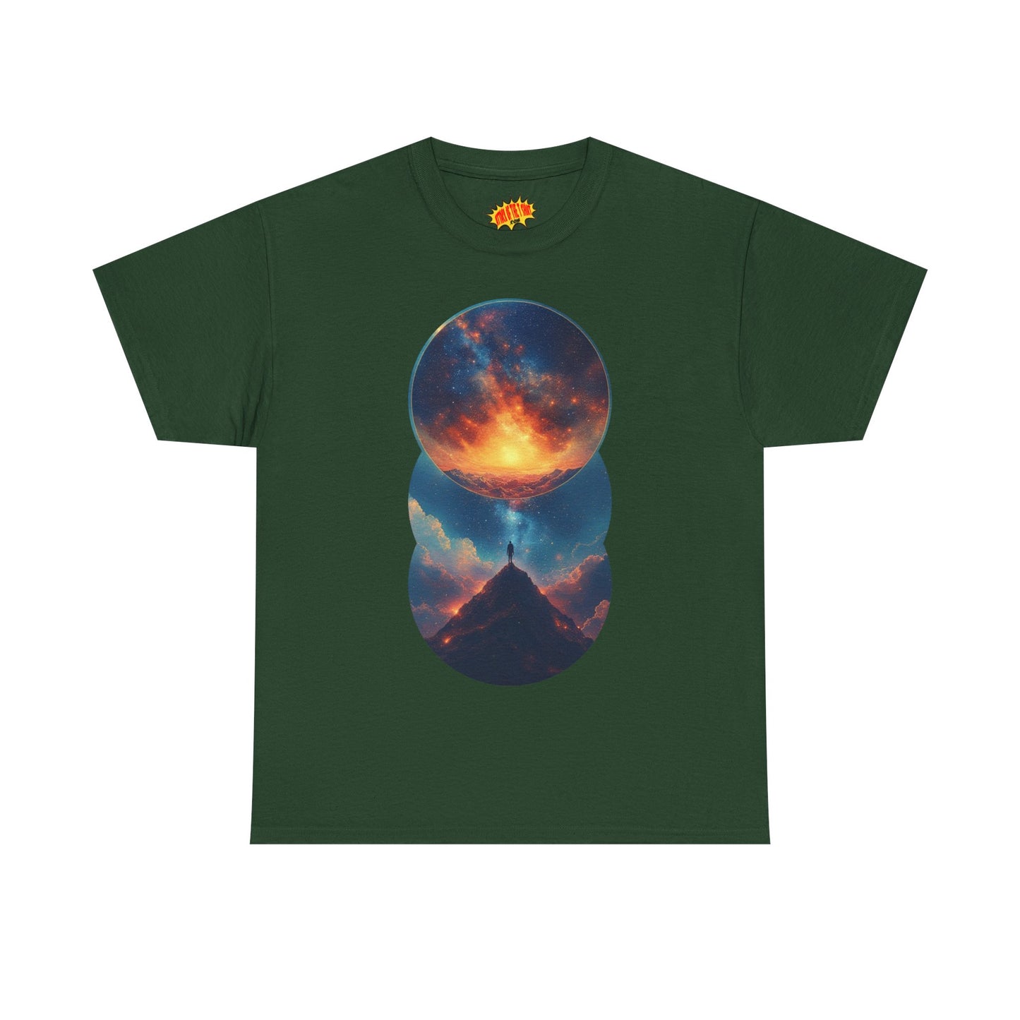 Round Cosmic Galaxy Graphic Art Tee Shirt *Multiple Colors*