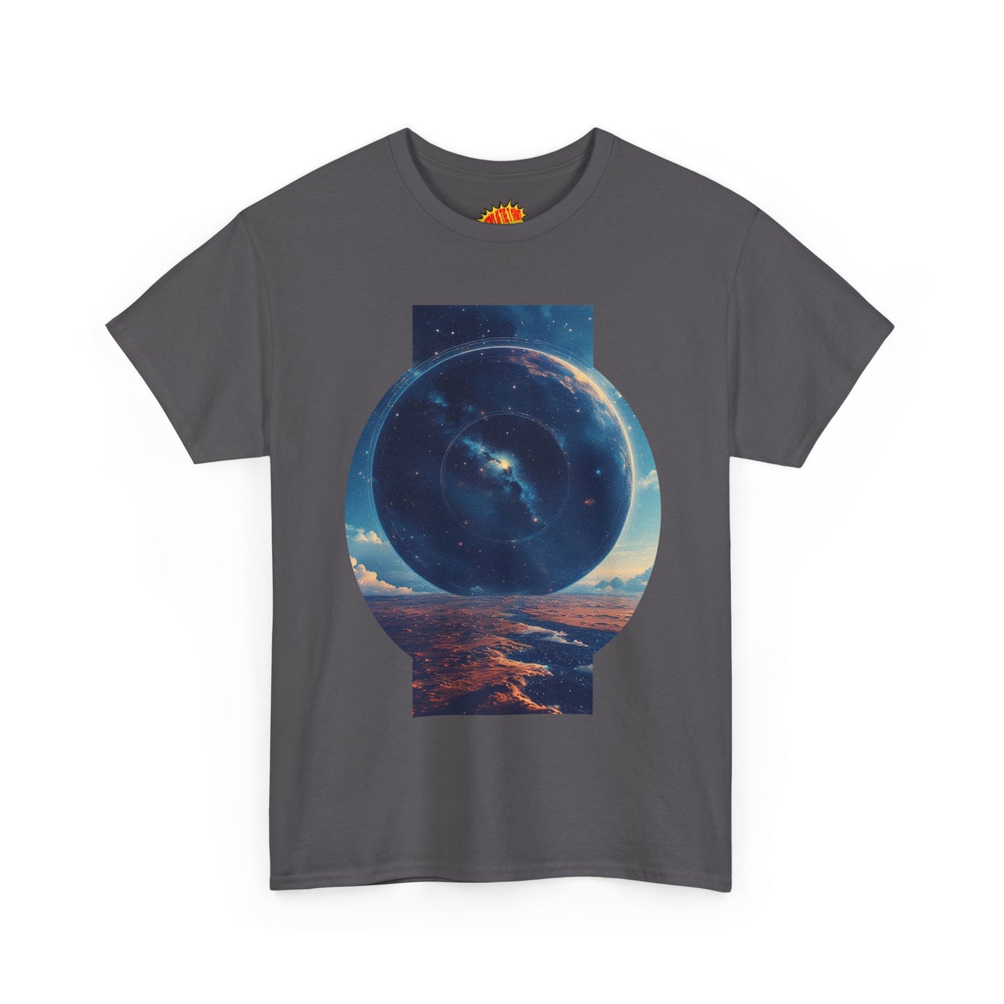 Round Galaxy Space Graphic Art Tee Shirt *Multiple Colors*