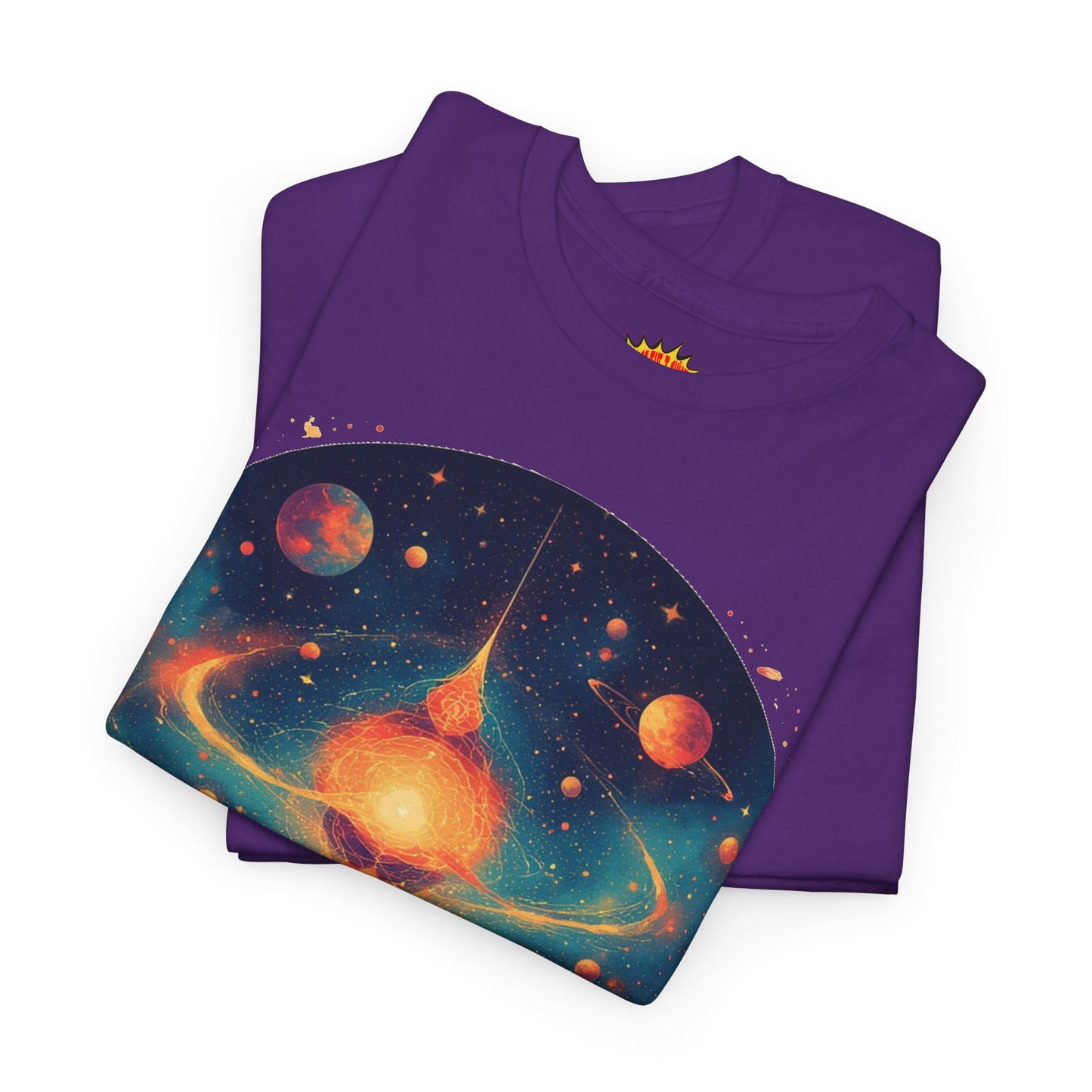 Round Galaxy w/Planets Graphic Tee Shirt *Multiple Colors*