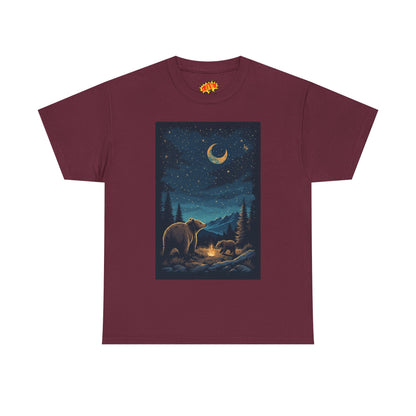 Grizzly Bear with Cub Night Scene T-Shirt