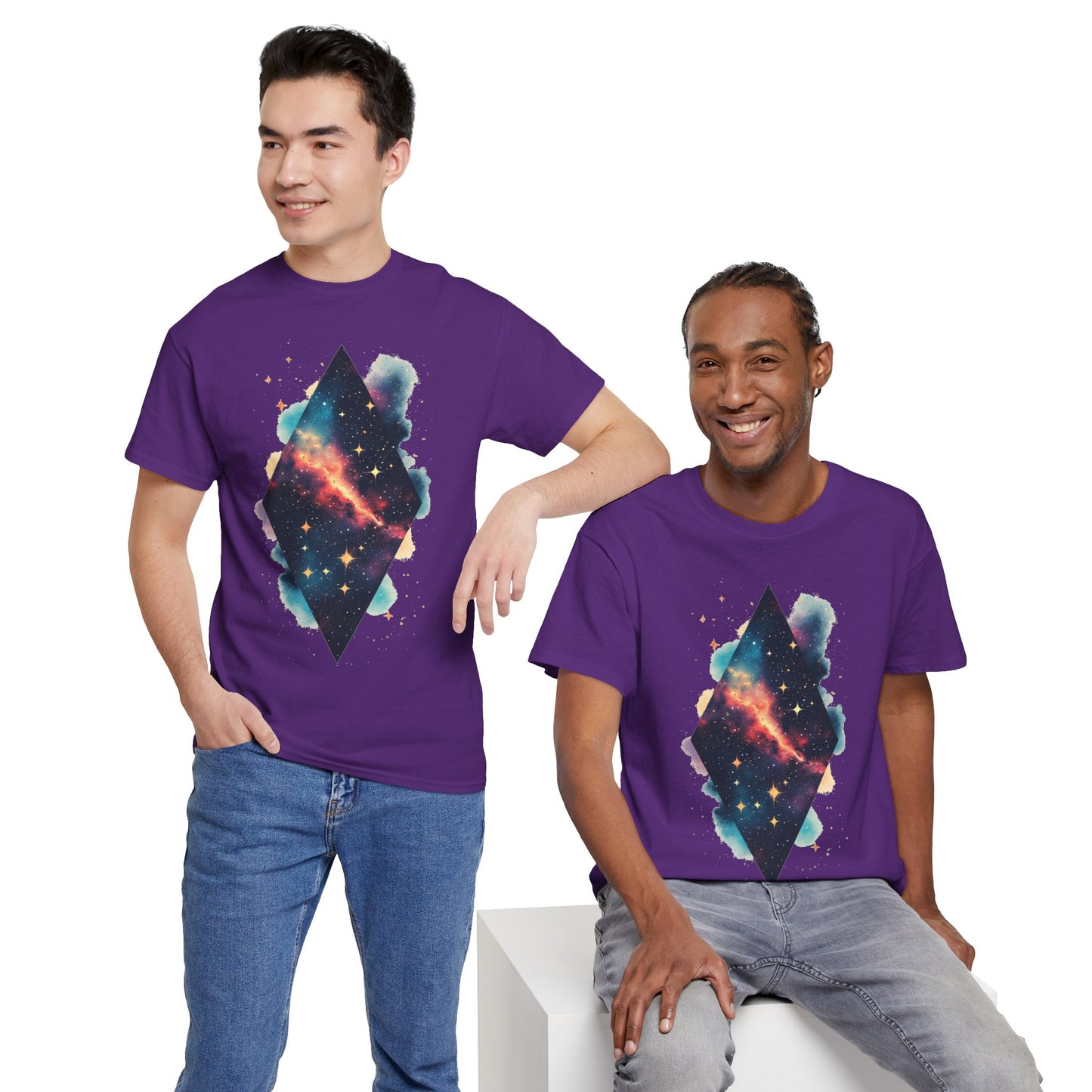 Diamond Galaxy Nebula Art Graphic Tee Shirt *Multiple Colors*