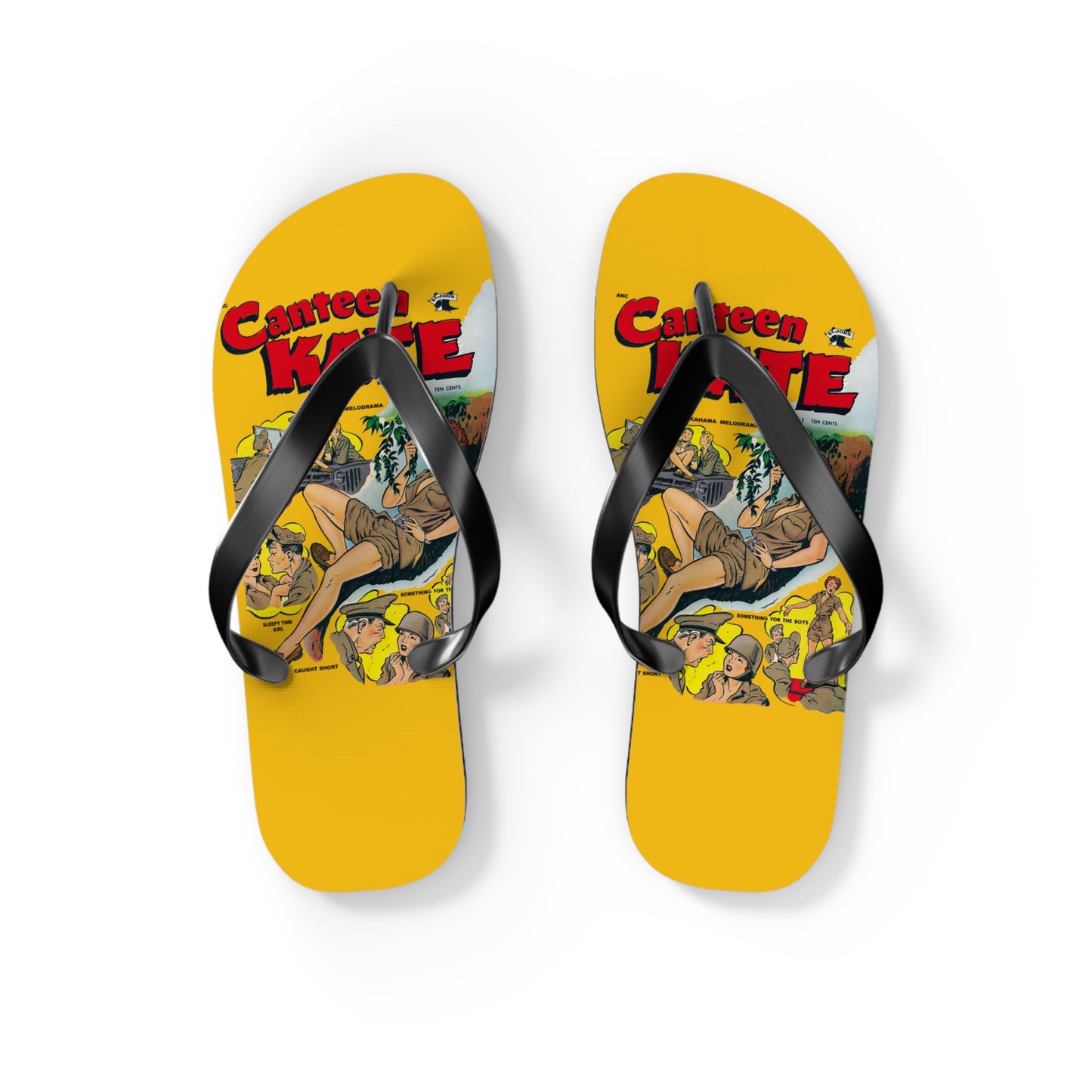 Canteen Kate #1 Flip Flops Yellow *Multiple Sizes Available*