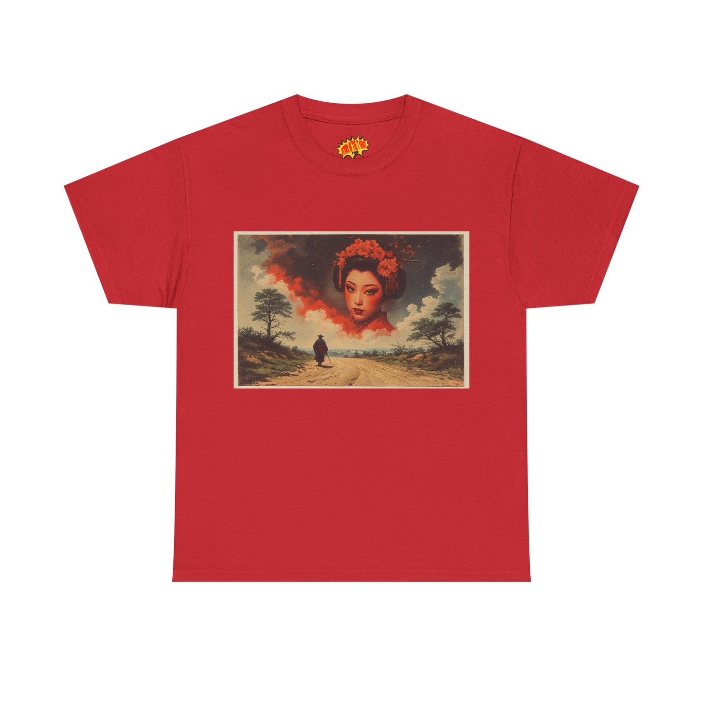 Samurai w/Cloud Geisha Woman T-Shirt *Multiple Colors*