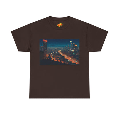 Anime Night Cityscape w/Cats T-Shirt
