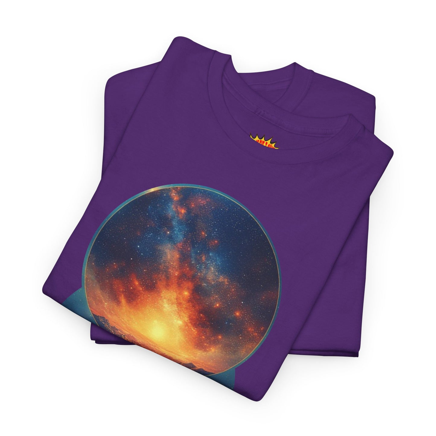 Round Cosmic Galaxy Graphic Art Tee Shirt *Multiple Colors*