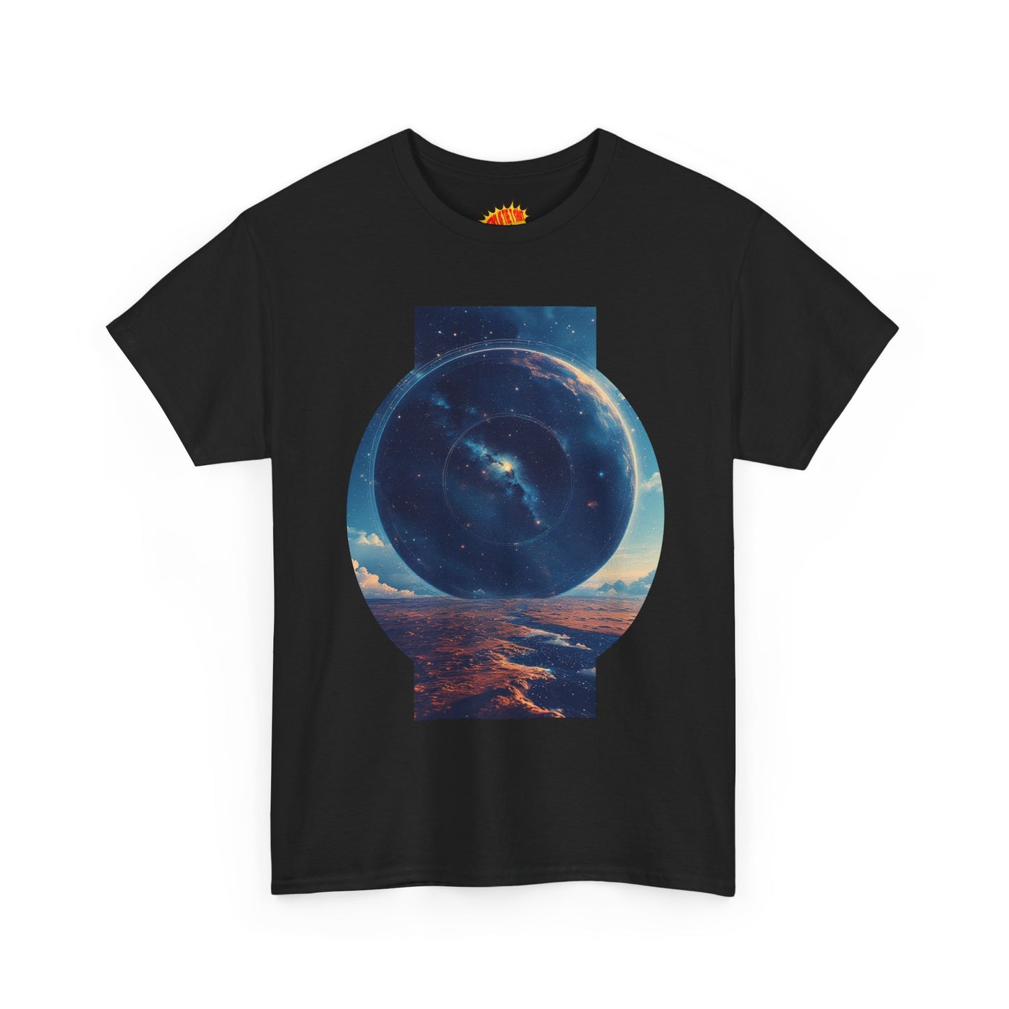 Round Galaxy Space Graphic Art Tee Shirt *Multiple Colors*