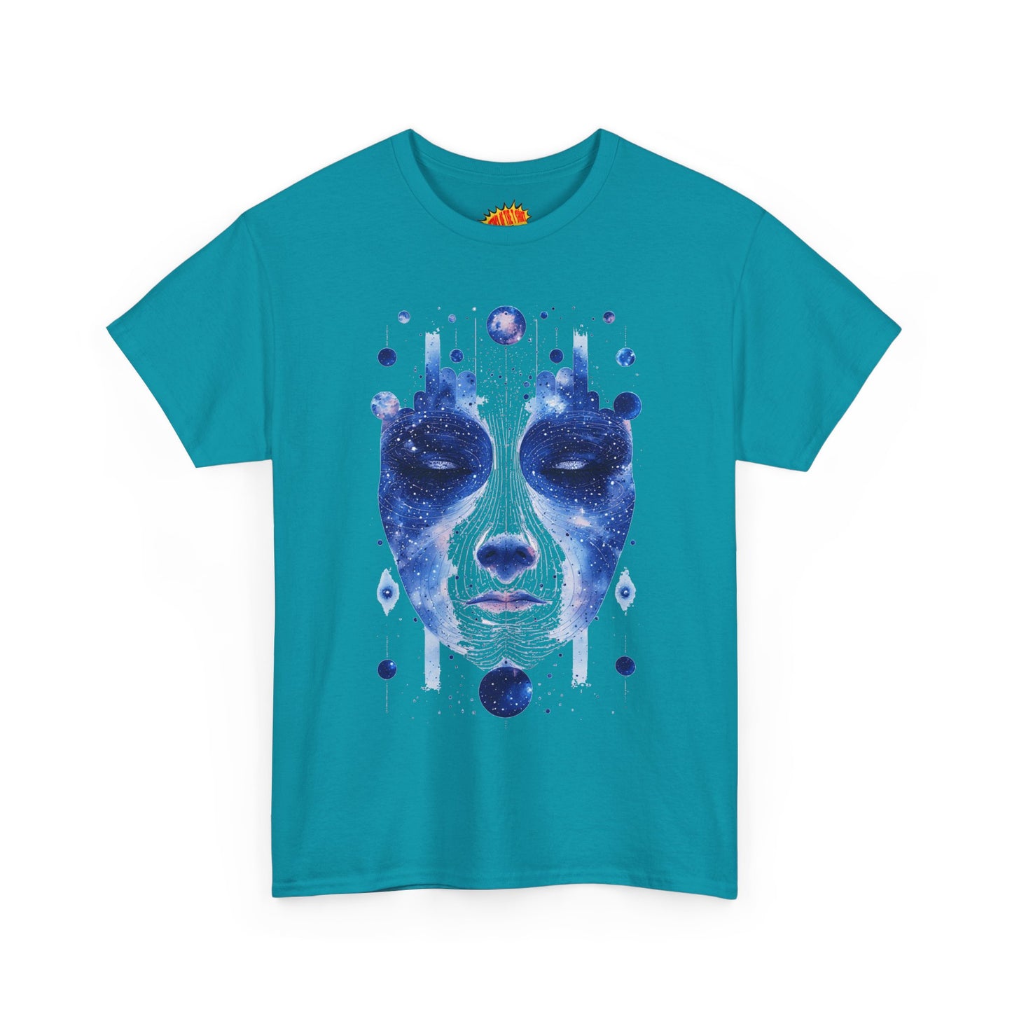 Cosmic Face Galaxy Graphic Space Art Tee Shirt *Multiple Colors*
