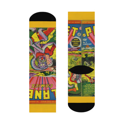 Planet Comics #2 Cushioned Socks Yellow
