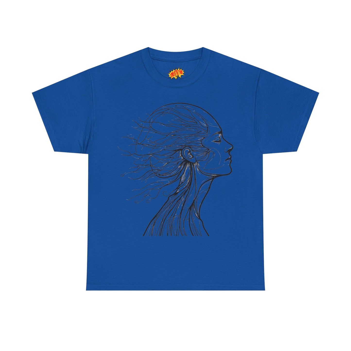 Flowing Line Drawing Face Graphic Art Tee Shirt *Multiple Colors*