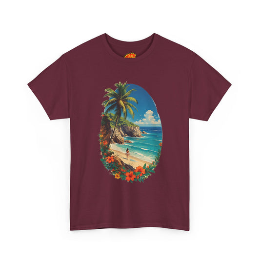 Vintage Style Tropical Scene T-Shirt *Multiple Colors*