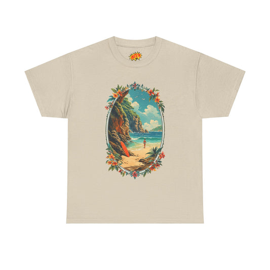 Vintage Tropical Scene T-Shirt *Multiple Colors*
