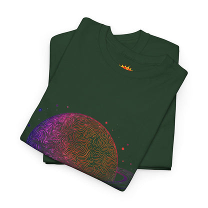 Space Art Ringed Planet Graphic Tee Shirt