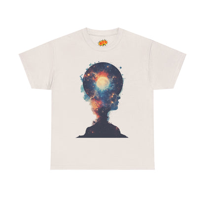 Abstract Galaxy Nebula Art w/Face Graphic Tee Shirt