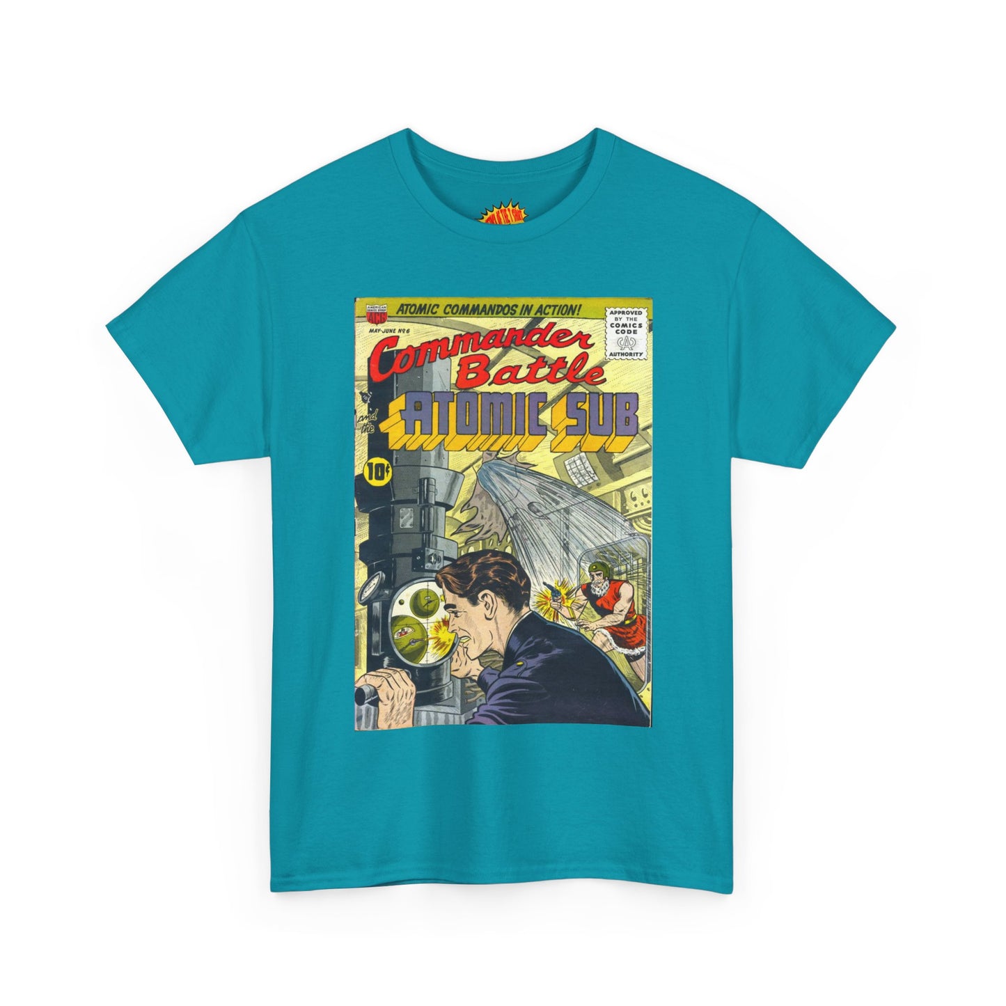 Commander Battle Atomic Sub No. 6 Comic Tee Shirt *Multiple Colors*