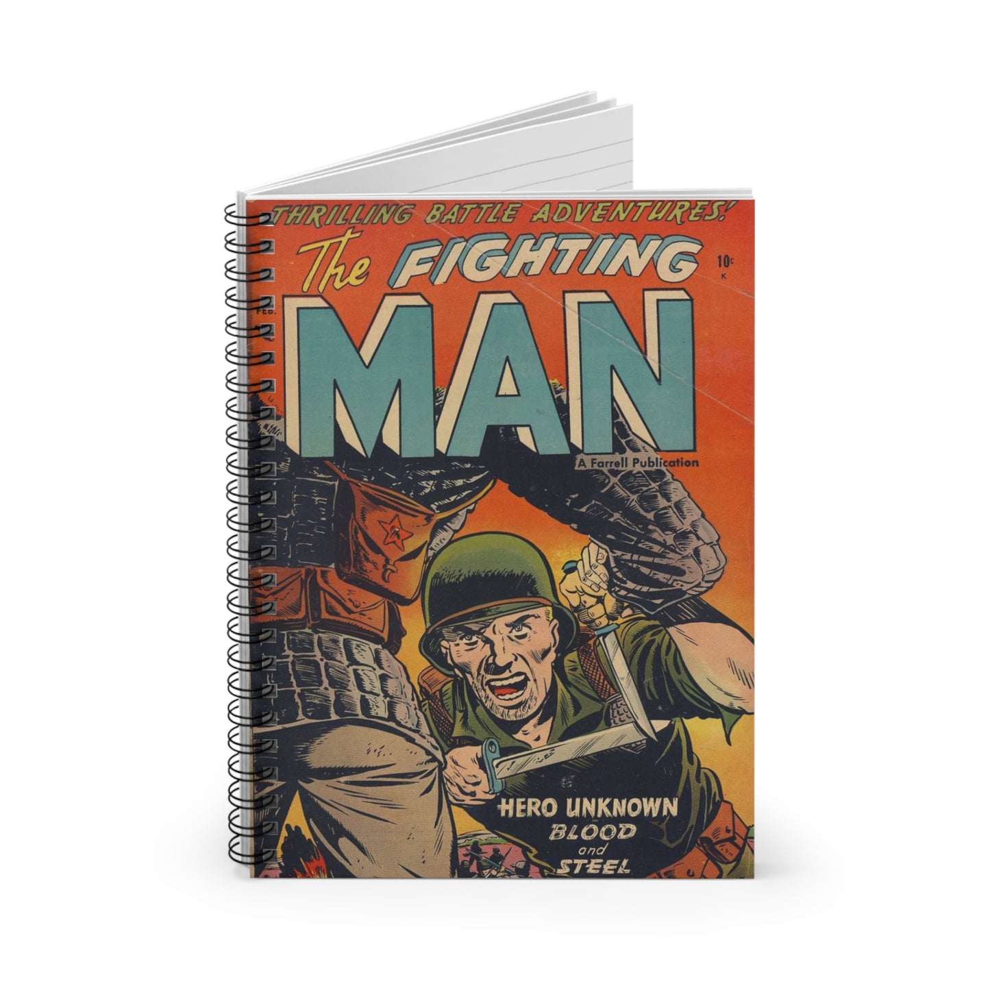The Fighting Man February Comic Book Cover Notebook
