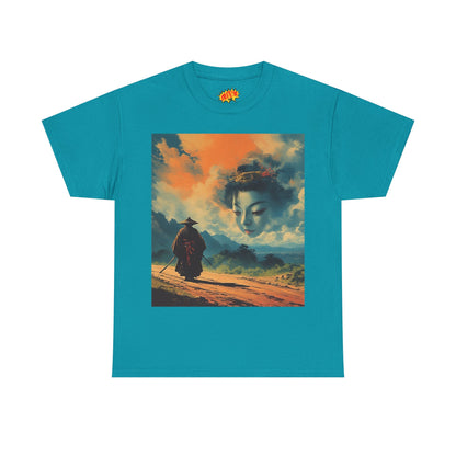 Travelling Samurai w/Cloud Geisha Woman T-Shirt