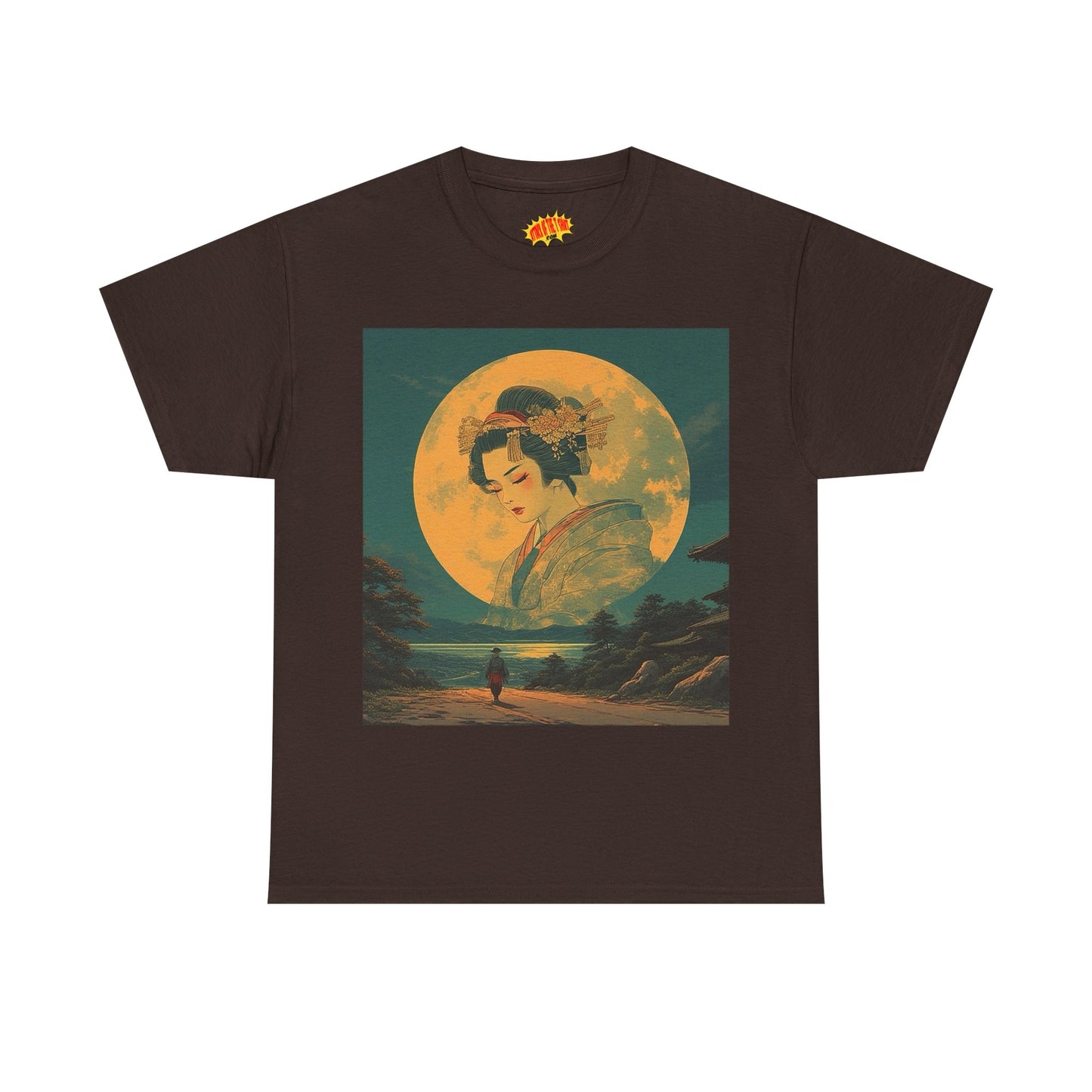 Japanese Geisha Full Moon T-Shirt *Multiple Colors*